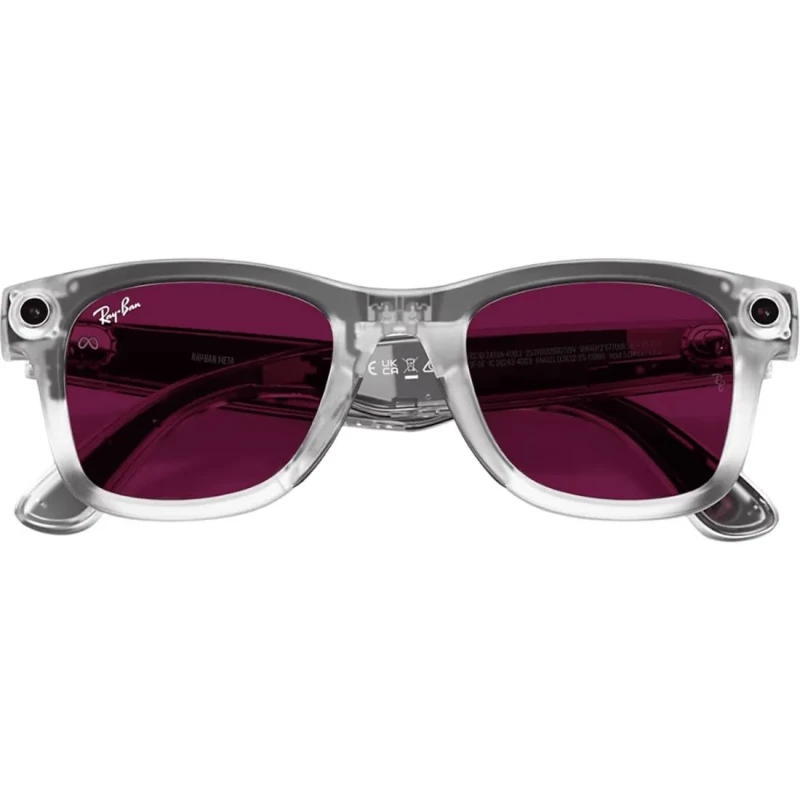 Смарт-очки Ray-Ban Meta Wayfarer Gen 2 Lim.Ed. Stand.Matte Transparent Frame/Clear/Ruby Tr.Lens (RW4012 6770MI 50-22) - Зображення 3