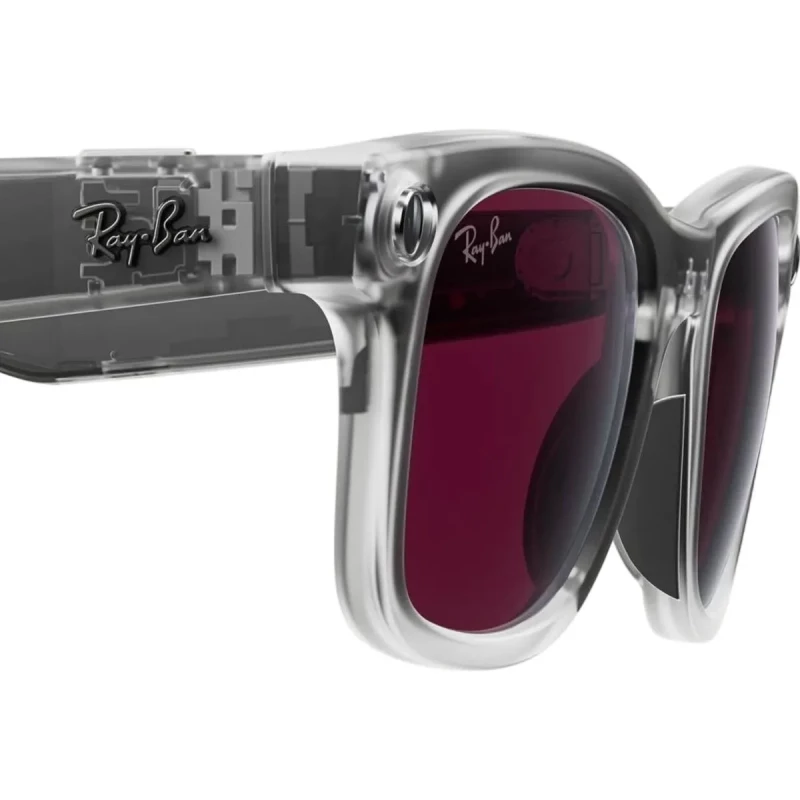 Смарт-очки Ray-Ban Meta Wayfarer Gen 2 Lim.Ed. Stand.Matte Transparent Frame/Clear/Ruby Tr.Lens (RW4012 6770MI 50-22) - Зображення 7