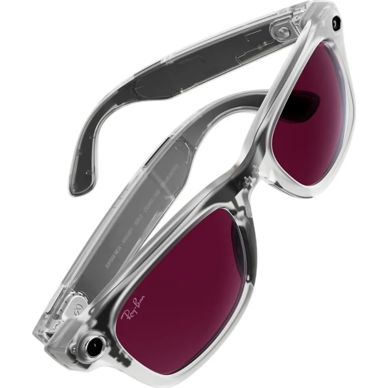 Смарт-очки Ray-Ban Meta Wayfarer Gen 2 Lim.Ed. Stand.Matte Transparent Frame/Clear/Ruby Tr.Lens (RW4012 6770MI 50-22) - Зображення 9