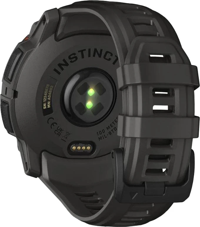 Смарт-часы Garmin Instinct 3 50mm Solar Black with Charcoal Band (010-02935-00) - Зображення 2