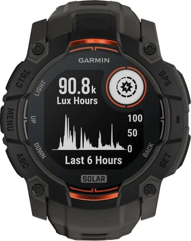 Смарт-часы Garmin Instinct 3 50mm Solar Black with Charcoal Band (010-02935-00) - Зображення 5