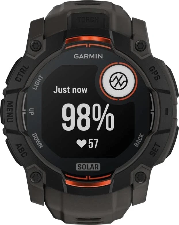 Смарт-часы Garmin Instinct 3 50mm Solar Black with Charcoal Band (010-02935-00) - Зображення 6
