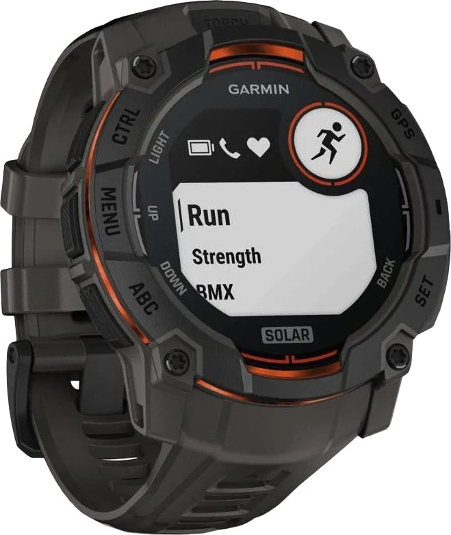 Смарт-часы Garmin Instinct 3 50mm Solar Black with Charcoal Band (010-02935-00) - Зображення 8