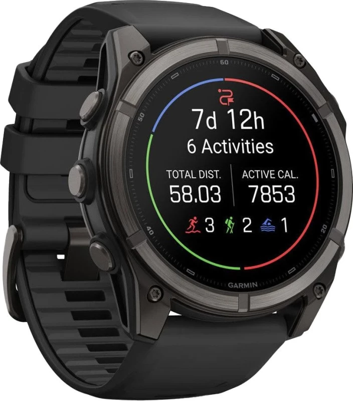 Смарт-часы Garmin Fenix 9 51mm Carbon Gray DLC Titanium with Black Silicone Band (010-04763-10/11) - Зображення 2