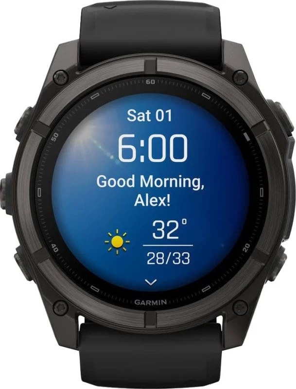 Смарт-часы Garmin Fenix 9 51mm Carbon Gray DLC Titanium with Black Silicone Band (010-04763-10/11) - Зображення 8