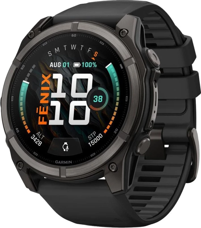 Смарт-часы Garmin Fenix 9 51mm Carbon Gray DLC Titanium with Black Silicone Band (010-04763-10/11)