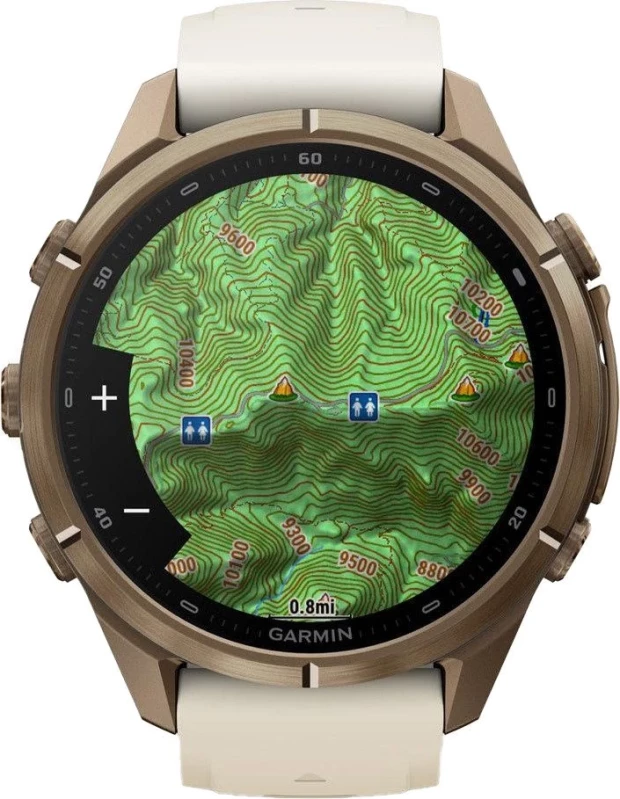 Смарт-часы Garmin Fenix 9 Pro 43mm Autumn Gold Titanium with Cream/French Gray Silicone Band (010-04335-25/26) - Зображення 6