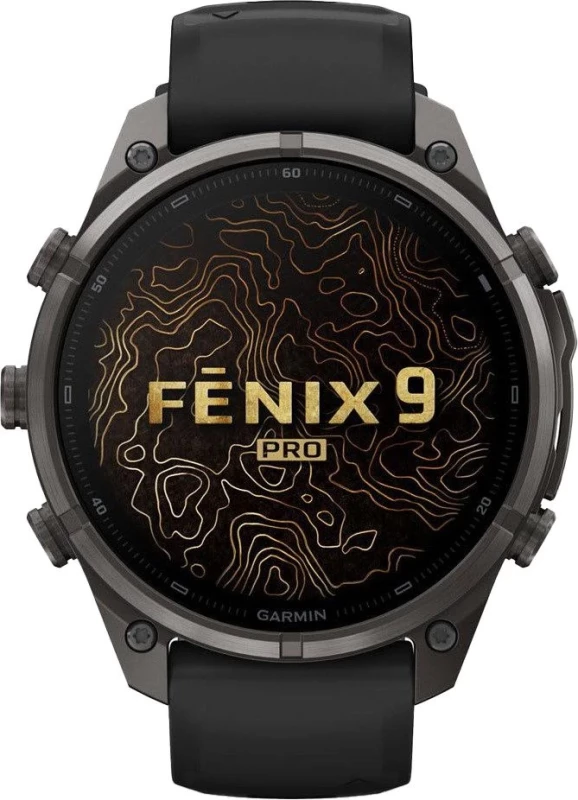 Смарт-часы Garmin Fenix 9 Pro inReach 47mm Carbon Gray DLC Titanium w. Black/Pebble Gray Silicone B. (010-04336-10/11) - Зображення 1