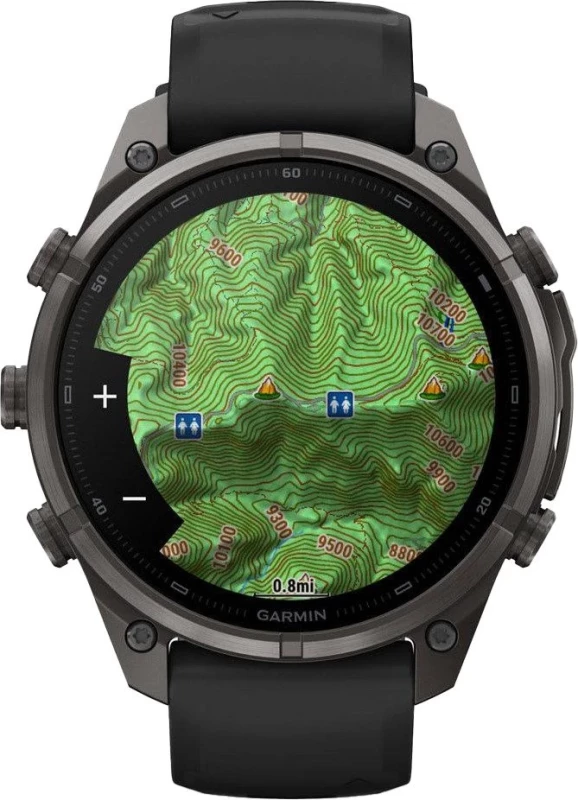 Смарт-часы Garmin Fenix 9 Pro inReach 47mm Carbon Gray DLC Titanium w. Black/Pebble Gray Silicone B. (010-04336-10/11) - Зображення 9