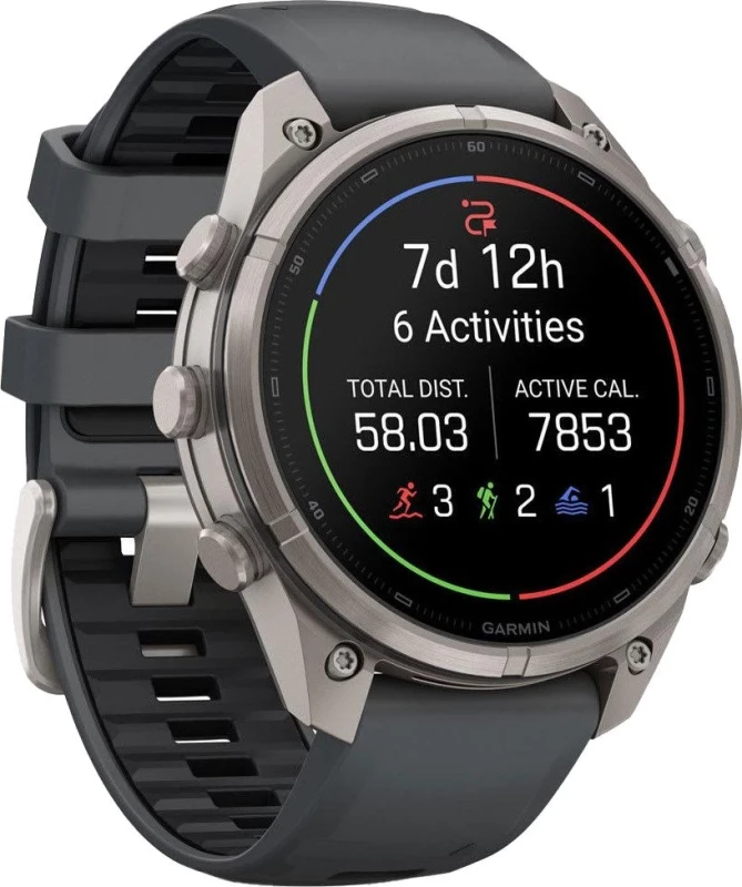 Смарт-часы Garmin Fenix 9 Pro inReach 47mm Titanium with Graphite/Black Silicone Band (010-04336-20/21) - Зображення 2