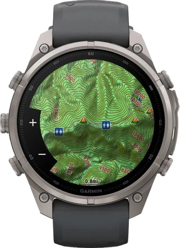 Смарт-часы Garmin Fenix 9 Pro inReach 47mm Titanium with Graphite/Black Silicone Band (010-04336-20/21) - Зображення 6