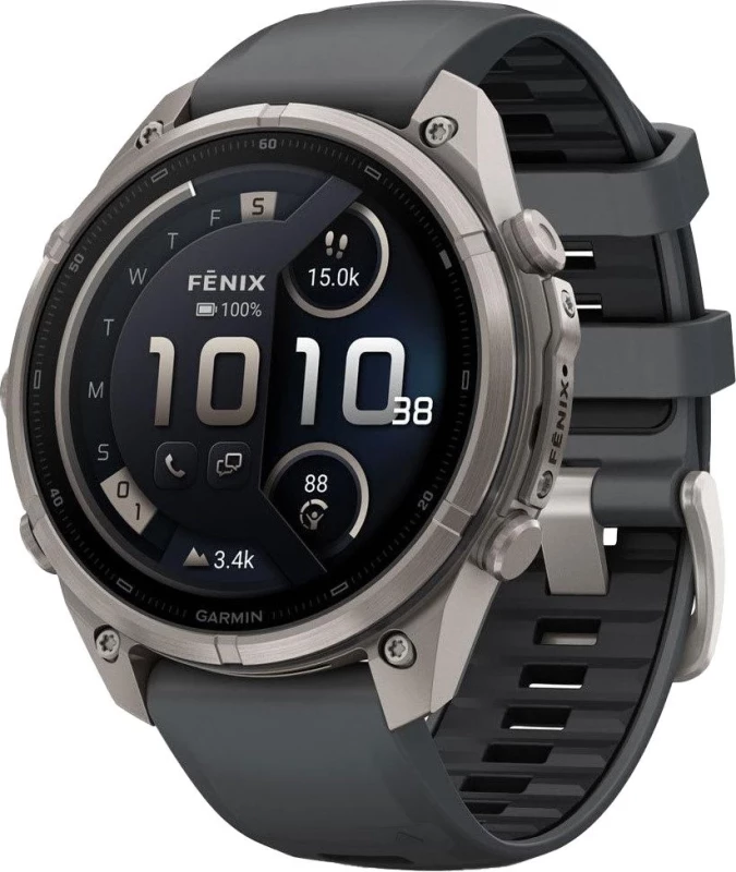 Смарт-часы Garmin Fenix 9 Pro inReach 47mm Titanium with Graphite/Black Silicone Band (010-04336-20/21)