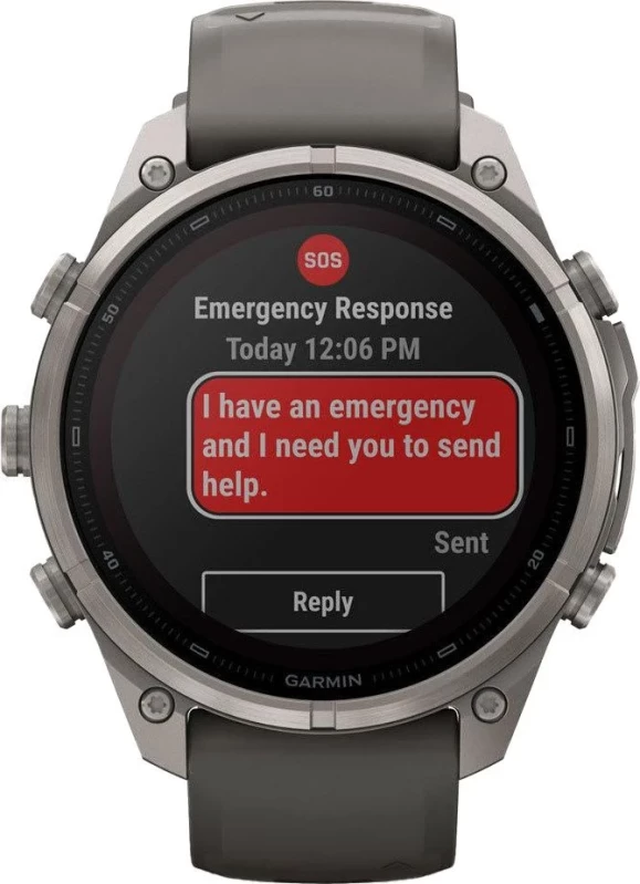 Смарт-часы Garmin Fenix 9 Pro inReach Solar 47mm Titanium with Pebble Gray/Silver Gray Silicone Band (010-04338-00/01) - Зображення 7