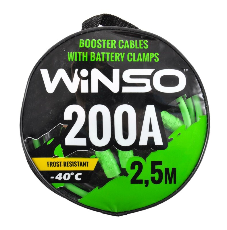 Провода-прикуриватели Winso 200А, 2,5 м, круглая сумка (138210)