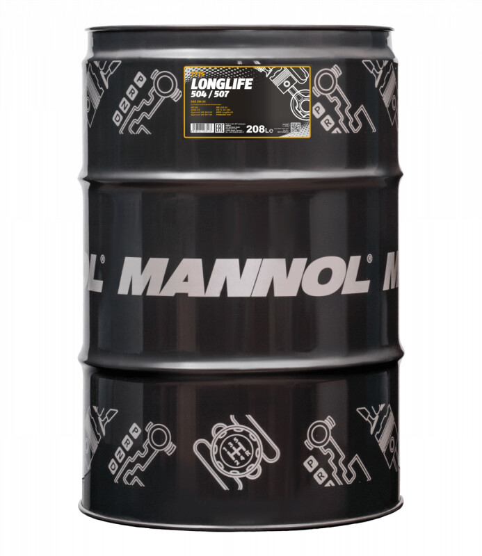 Моторное масло Mannol 7715 Longlife 504/507 5w30 208л SN C3 MB 229.51 VW 504