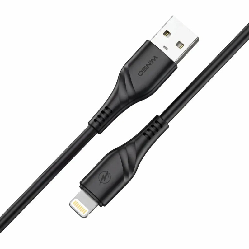 Кабель Winso Pro USB to Lightning 2м, PVC, черный, ZIP 221202B (200) - Зображення 2