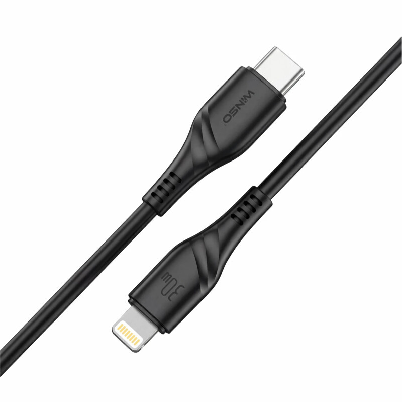 Кабель Winso Pro Type-C to Lightning 30W 1м, PVC, черный, ZIP 221104B (200) - Зображення 3
