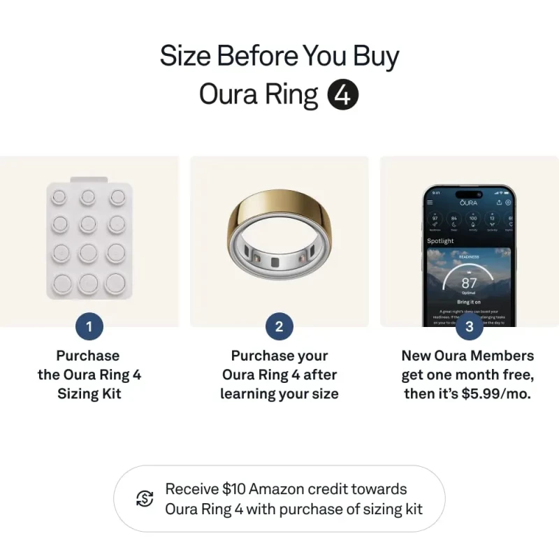 Oura Ring 4 Gold Size 8 (JZ90-54216-08) - Зображення 7