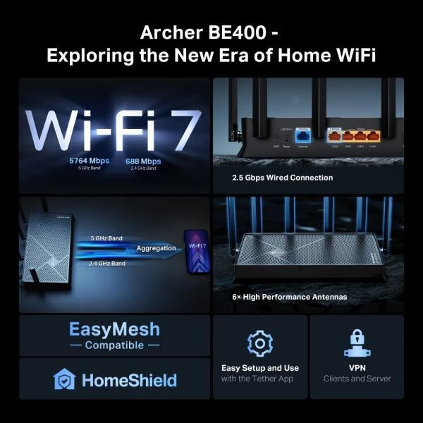 TP-Link Archer BE400 (UA) - Зображення 3