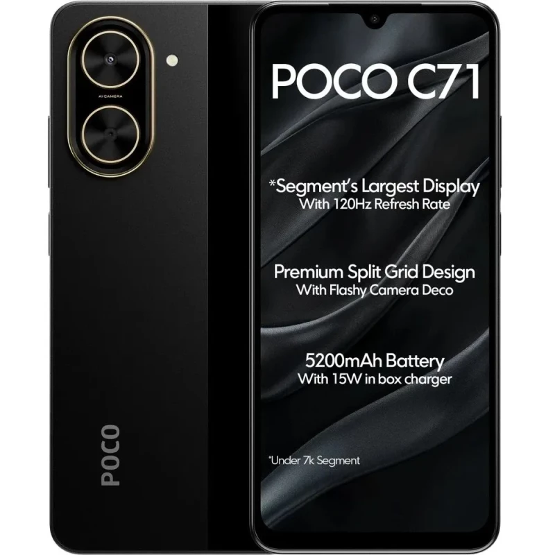 Xiaomi Poco C71 4/64GB Black (with charger) Europe