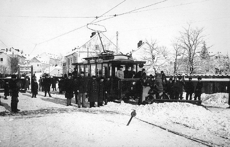 Перший трамвай у Львові, фото з Вікіпедії