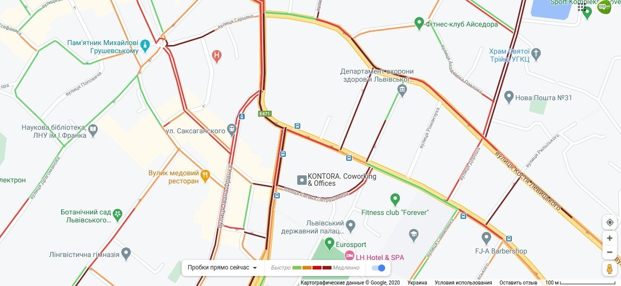 Затори у Львові 18 грудня