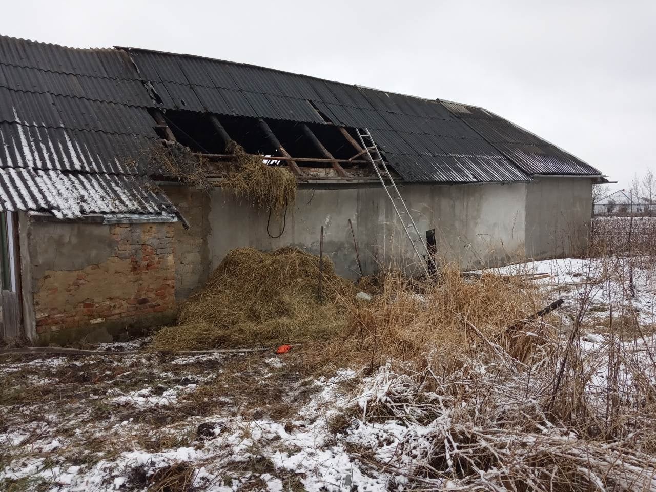 Пожежа у будівлі на Львівщині, Фото: пресслужби ДСНС у Львівській області