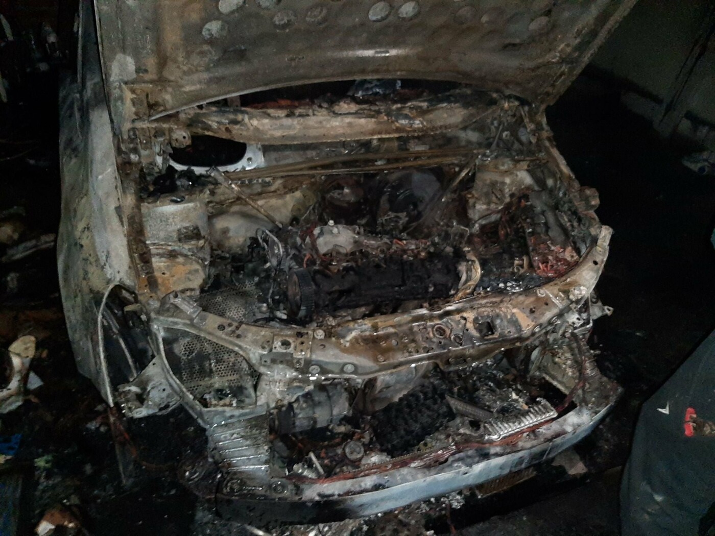 На Львівщині згнорів автомобіль, Фото - ДСНС Львівщини