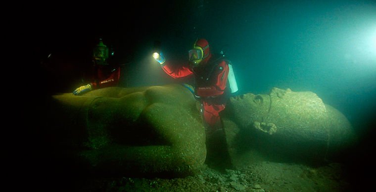 Руїни міста Геракліон під водою у Єгипті, Фото - з відкритого доступу