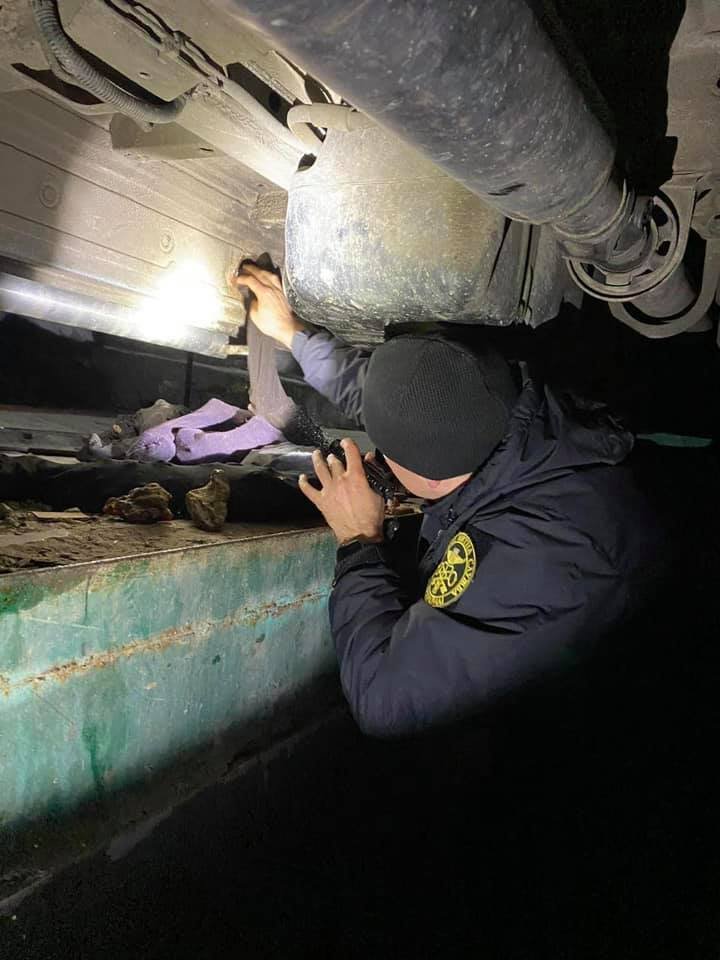 Бурштин у автомобілі Бурштин у автомобілі, Фото: Галицька митниця