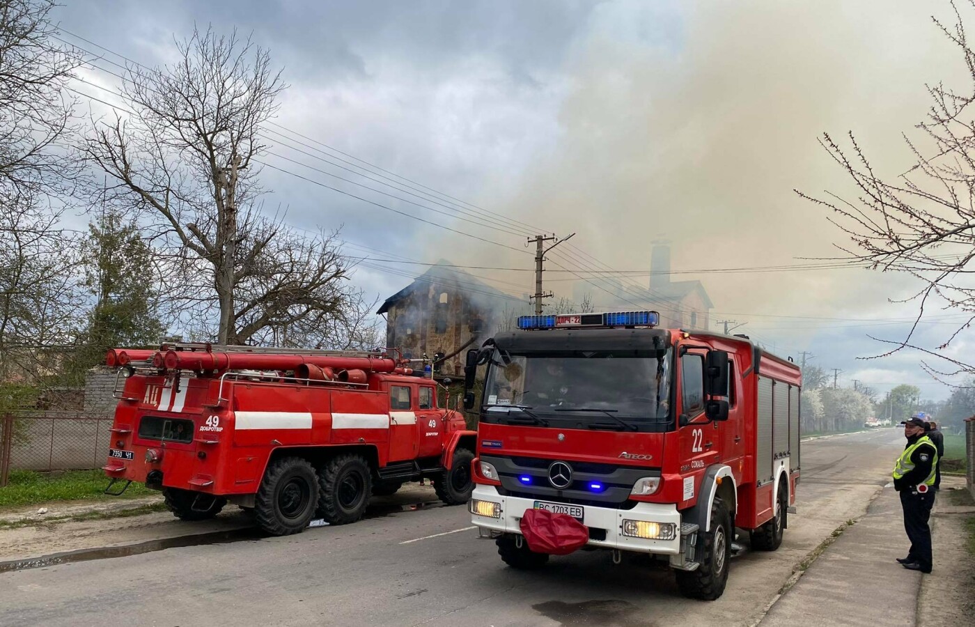 Пожежа у місті Радехів Пожежа у місті Радехів, Фото: ДСНС у Львівській області