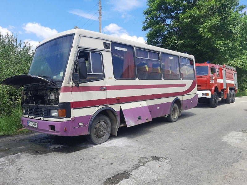 На Львівщині загорівся рейсовий автобус «Львів-Жупани», - ФОТО