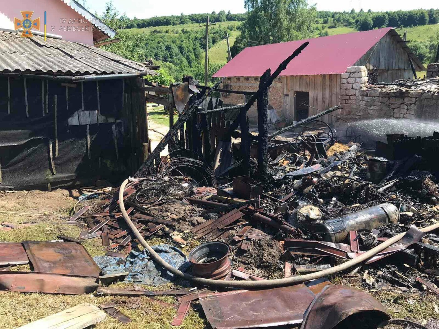 На Львівщині врятували під час пожежі пʼять свійських тварин, - ФОТО