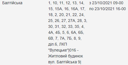 Суботній графік планових відключень світла у Львові, - АДРЕСИ