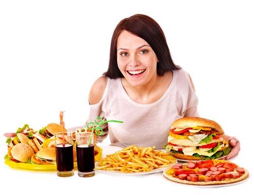 woman-eating-fast-food-alone